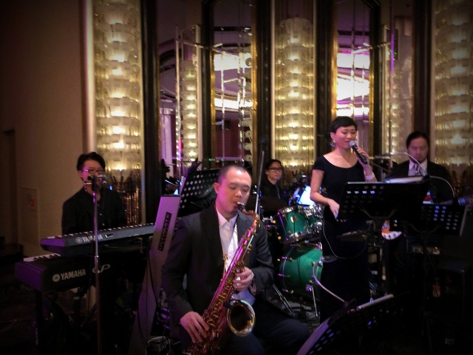 Unison Production Live Music band performance - Listing celebration dinner in Grand Hyatt